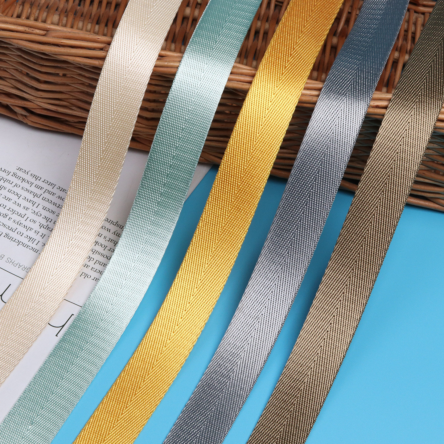 尼龙织带加密加厚人字纹背包带双肩包户外登山包书包捆绑带安全带