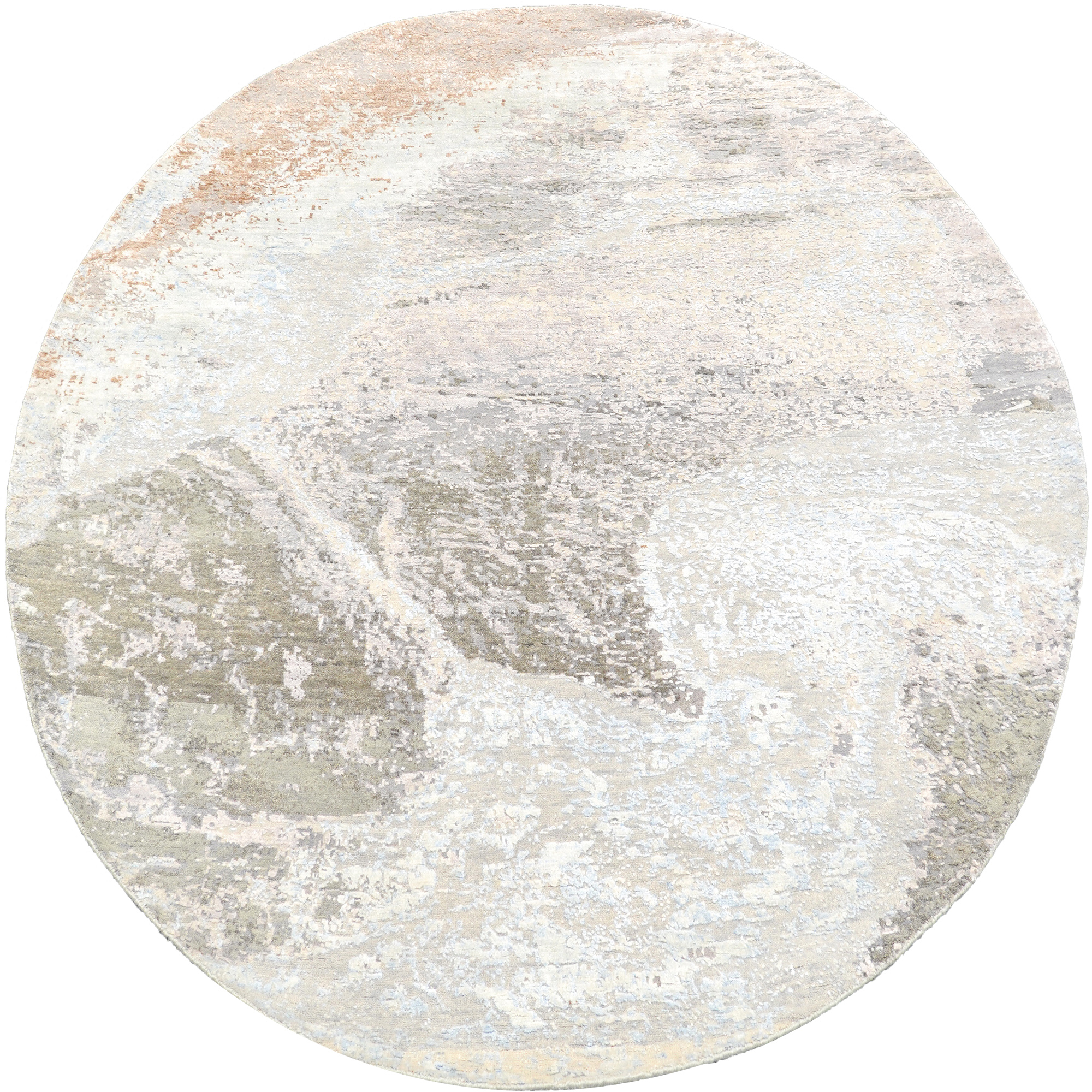 天匠进口手工羊毛地毯圆形餐厅地毯家用高端地毯240x240cm