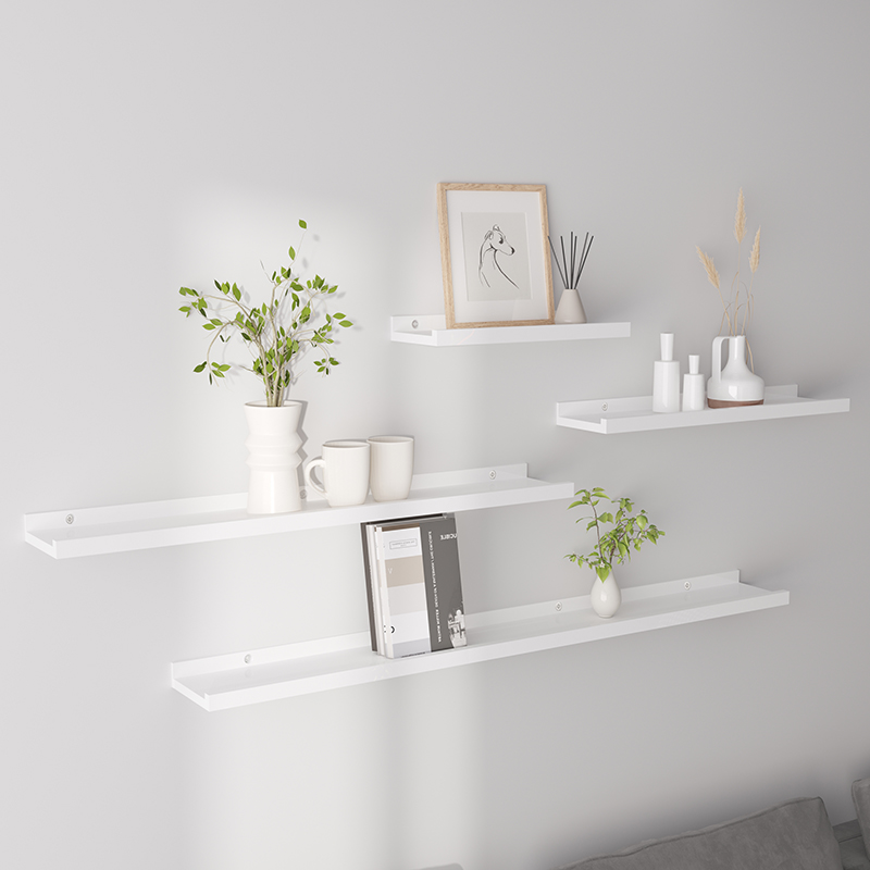 创意实木墙上置物架客厅餐厅一字隔板墙面装饰架壁挂式展示收纳架