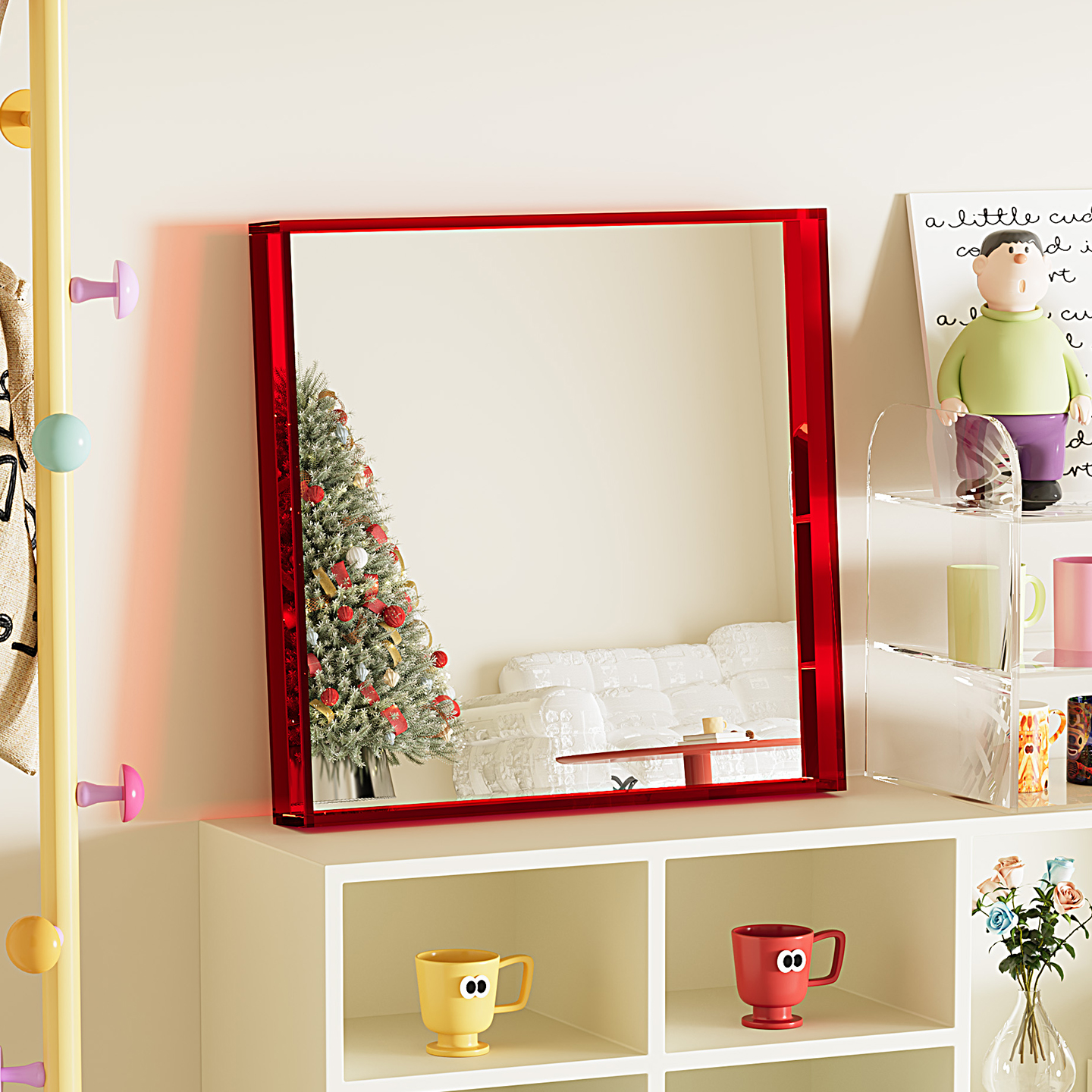 2025新款多巴胺化妆镜大号