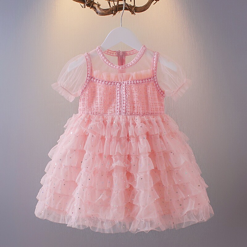 女童蛋糕裙儿童蓬蓬纱裙夏季超洋气连衣裙女宝宝夏装时髦公主裙子