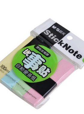 晨光文具 办公用品 3X3四分条优事贴便利贴100页AS33A40110自粘便纸
