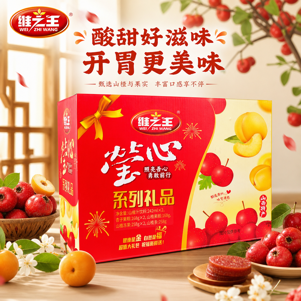 维之王山楂礼盒装多口味组合高档礼盒端午节送礼装 运城特产