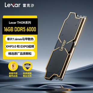 机电竞散热马甲电脑内存条 6400内存条台式 lexar雷克沙DDR5 6000