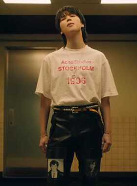 2023少年团同版短袖白色印花朴智旻字母短袖T恤女休闲上衣周边