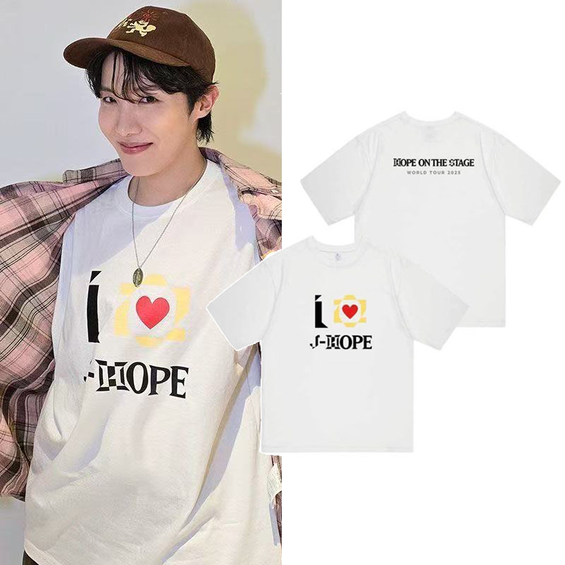 韩国少年团J-HOPE演唱会HOPE ON THE STAGE周边郑号锡同款短袖T恤