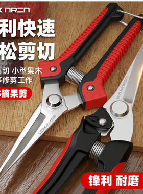 园艺剪刀修枝剪剪果蔬果剪树枝果树剪子家用树剪刀园林修花花剪刀