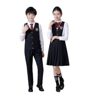 儿童合唱演出服男童合唱团中小学生朗诵服演讲比赛服装女主持礼服