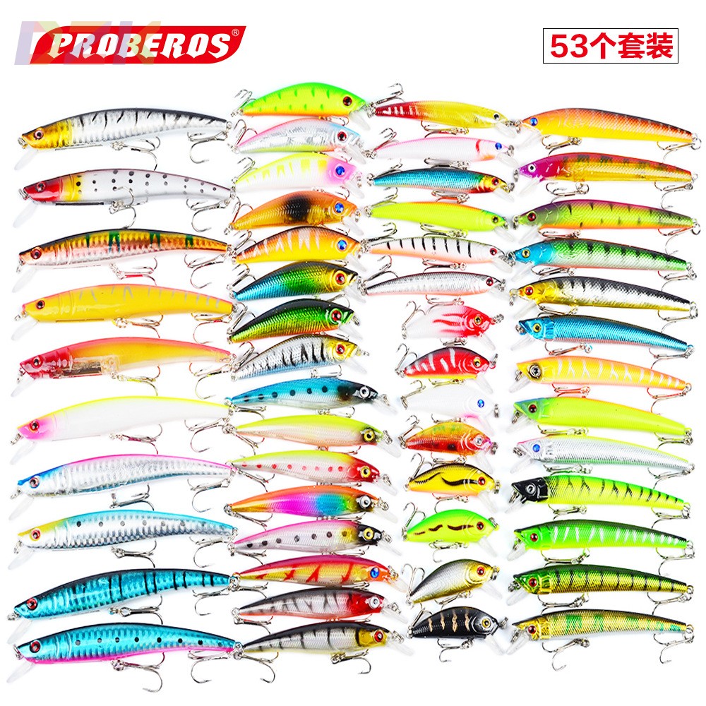 53个路亚鱼饵套装混装硬饵自由搭配翘嘴鲈鱼通吃混装欢迎取样o2