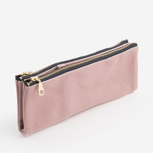 日本Luddite帆布笔袋对折钢笔签字笔收纳学生多功能大容量文具袋