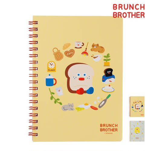 日本MARK'S  Brunch Brother联名B6可爱食物线圈本 月记本手账