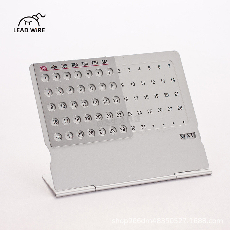 【不会过期的台历】不限年份日历mini万年历手动调节轻巧便携
