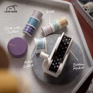 日本KOKUYO国誉女子文具大赏Bobbin胶带切割器分装器便携胶带收纳