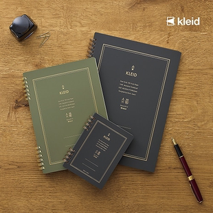 日本kleid线圈本经典2mm方格内页记事本不硌手金属线圈高级笔记本