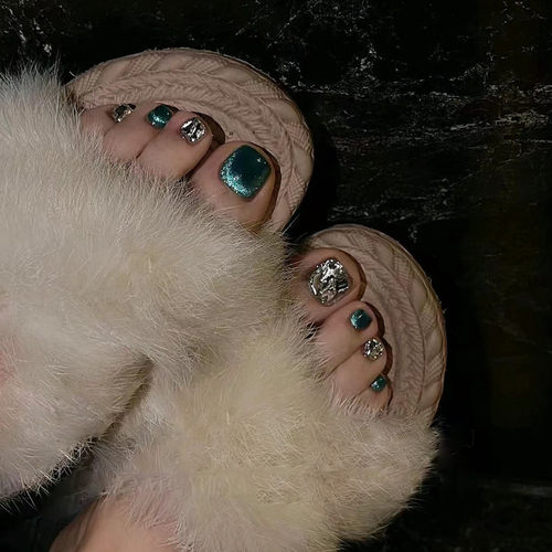 光疗手工穿戴甲墨尔本碎闪猫眼显白闪钻成品美甲甲片新娘派对日常