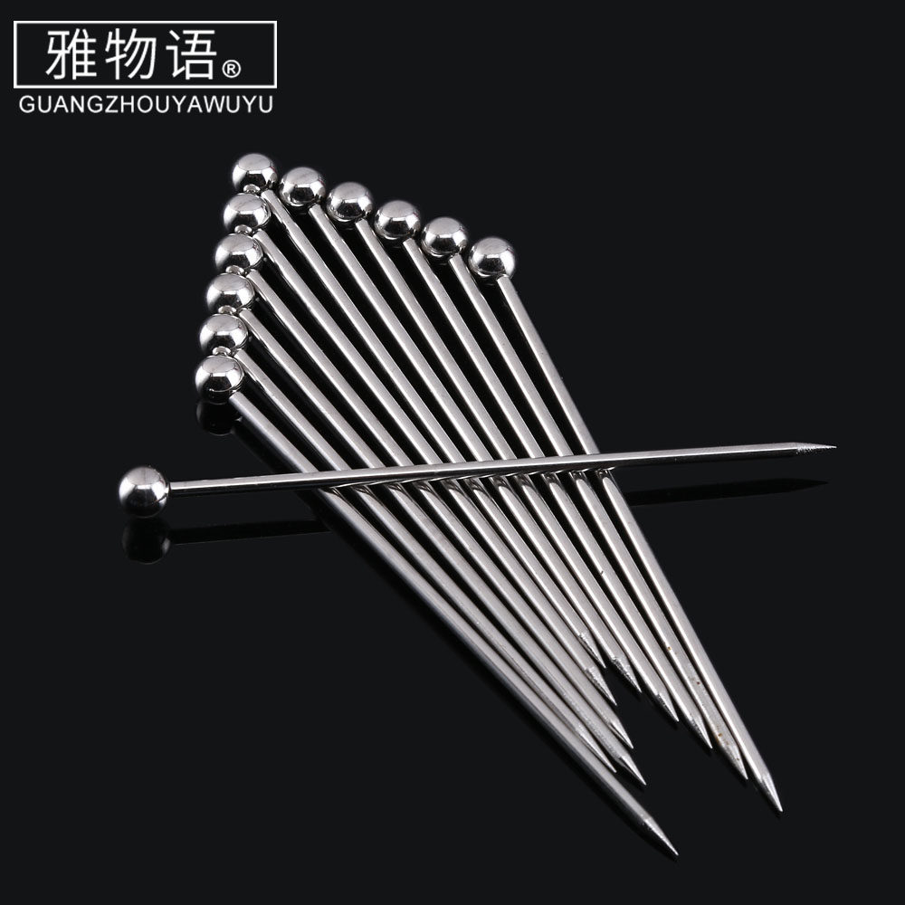 雅物语圆头鸡尾酒装饰签水果叉不锈钢鸡尾酒针签酒针马天尼橄榄签在类目 餐饮具, 酒壶/酒杯/酒具, 酒签中 - 来自Buy2taobao.com提供专业的淘宝代购服务