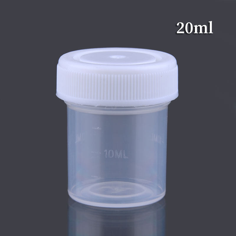 塑料标本容器取样杯PP密封储物直口瓶子20ml 40ml60ml样品杯ASONE