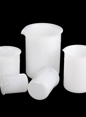 进口NIKKO塑料烧杯HDPE量杯带把手刻度100/200/500/1000ml2L5L10L