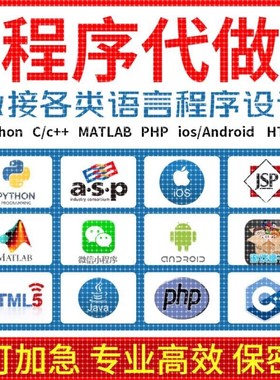 Python代编程C语言代码编写matlab程序设计Java代做c++/R数据分析