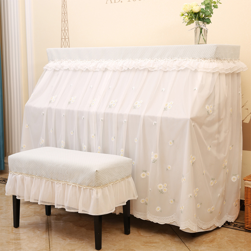 2025新款钢琴防尘罩全罩雏菊简约现代钢琴盖布雅马哈卡哇伊琴罩