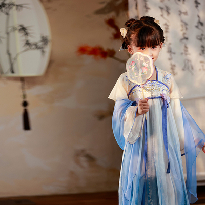 汉服女童襦裙西子问原创设计