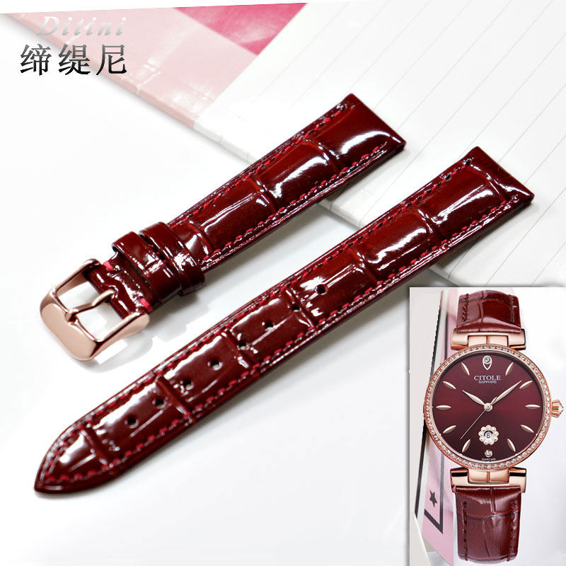 缔缇尼常规真皮表带亮光休闲