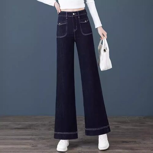阔腿牛仔裤女2025年春秋新款