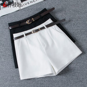 白色薄款 2025新款 西装 阔腿裤 短裤 黑色宽松外穿A字休闲西裤 女夏季