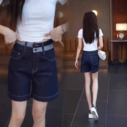 天丝牛仔短裤女夏季薄款直筒