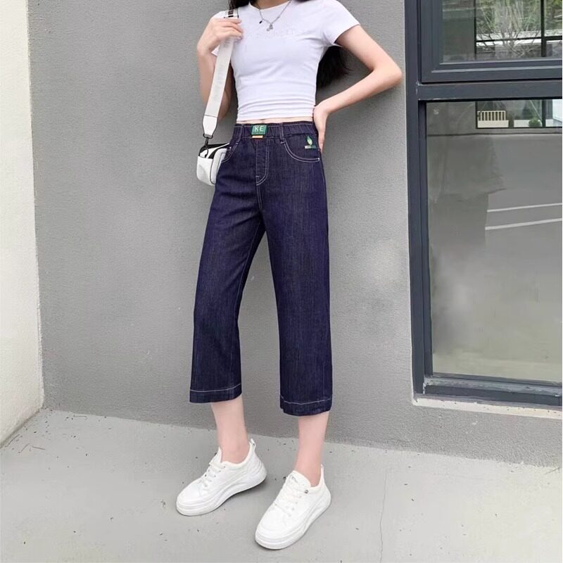 小个子八分牛仔裤女士夏季胖mm图片