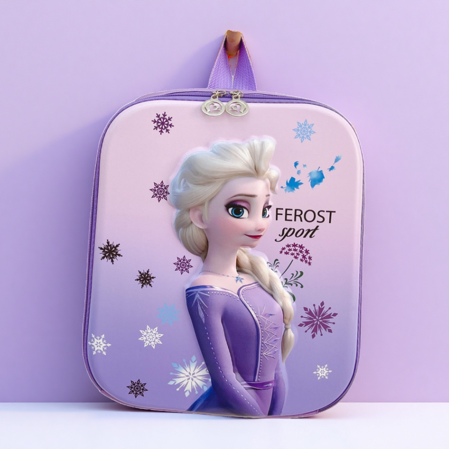 艾莎公主幼儿园宝宝3D立体硬壳双肩包冰雪奇缘儿童轻便可爱小背包