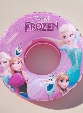 爱莎公主游泳圈粉色儿童艾莎救生圈充气坐圈女孩爱萨浮圈Elsa玩具