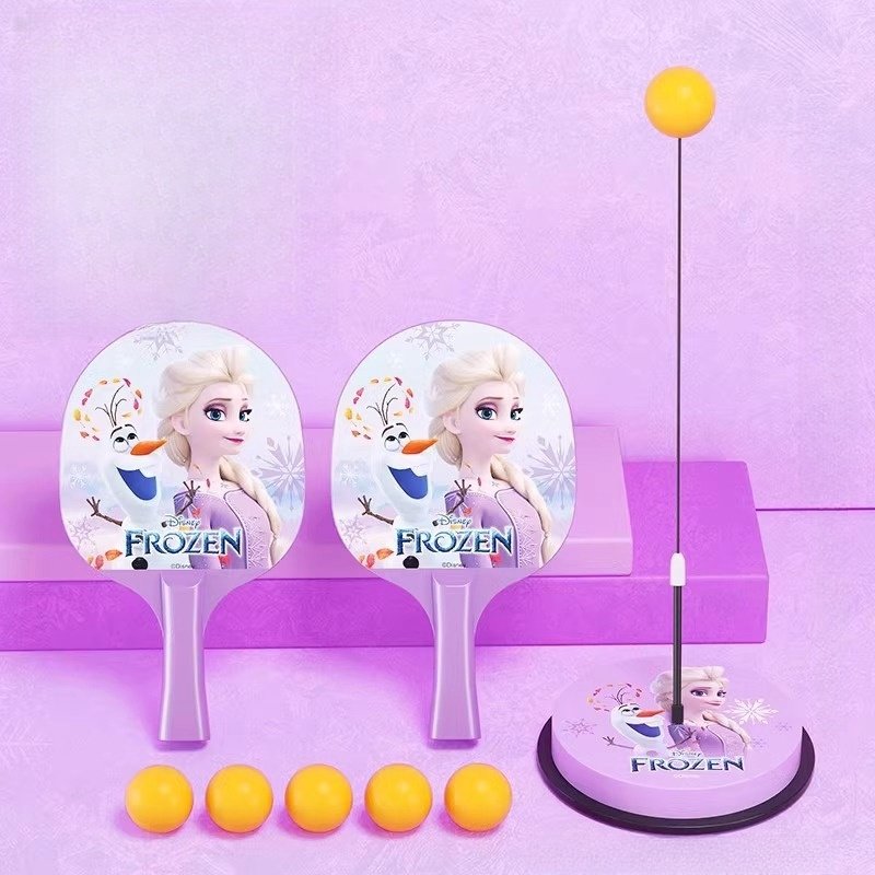 艾莎公主乒乓球训练器少儿室内自练冰雪奇缘家乒乓球装备Elsa女王