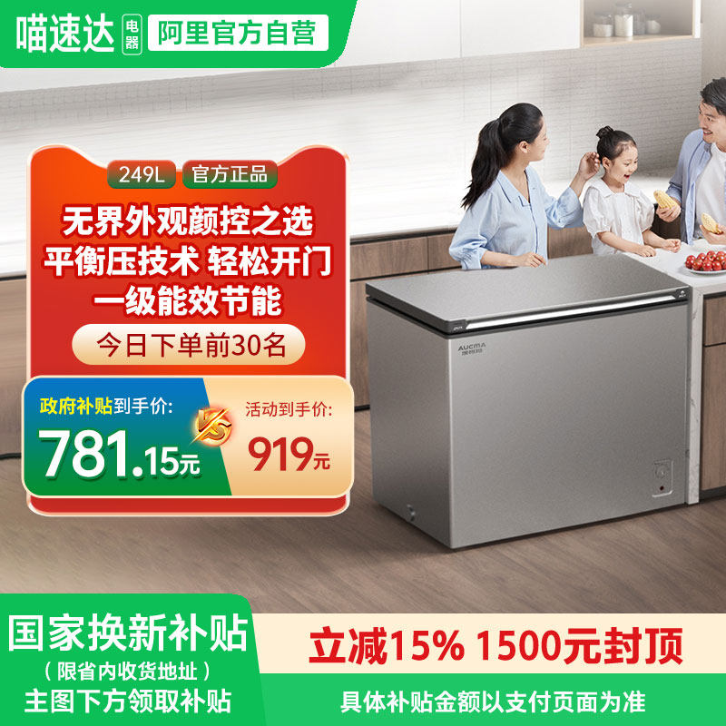 [国补15%]澳柯玛BC/BD-249HSNE家用卧式冷柜变温减