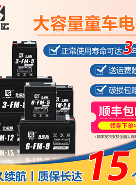 儿童车电瓶6伏4.5A12v大锂电三轮四轮玩具电动小汽车通用6v蓄电池