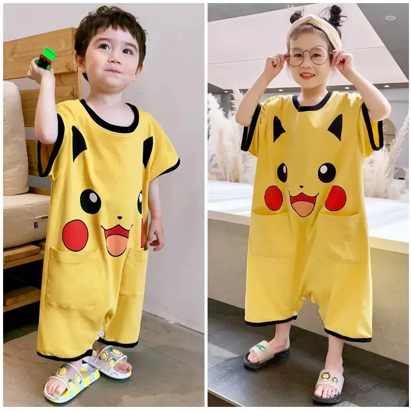 夏季短袖款儿童家居服男童连体