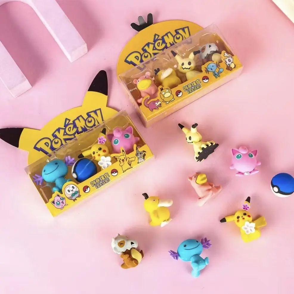 皮卡丘3D立体学生橡皮擦文具