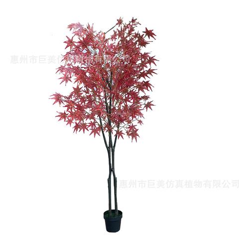 厂家直销仿真植物玻璃钢仿真红枫树加工各种室内外包柱人造大树