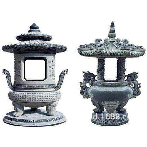墓用小香炉石雕寺庙石制九鼎香炉多少钱宗祠石头天公炉图片