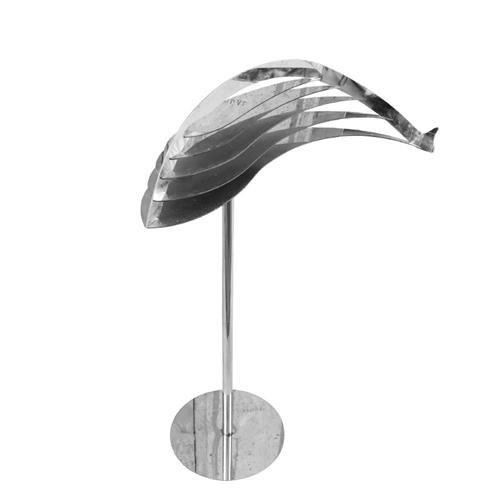 不锈钢鱼摆件户外水池装饰售楼处酒店水景雕塑金属镜面鱼群工艺品