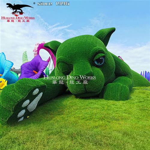 仿真绿植定制造型仿真动物慵懒猫咪模型大型美陈打卡引流产品