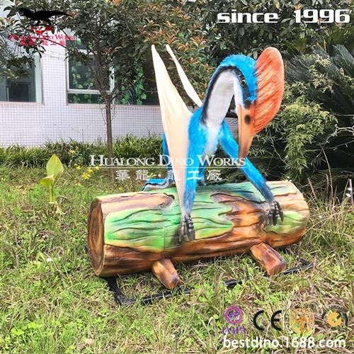 华龙科技仿真达尔文树桩翼龙模型组合仿真机械硅胶恐龙制作厂家.