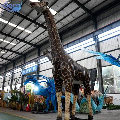 大型仿真动物长颈鹿动态模型户外景区公园动物园雕塑形态逼真