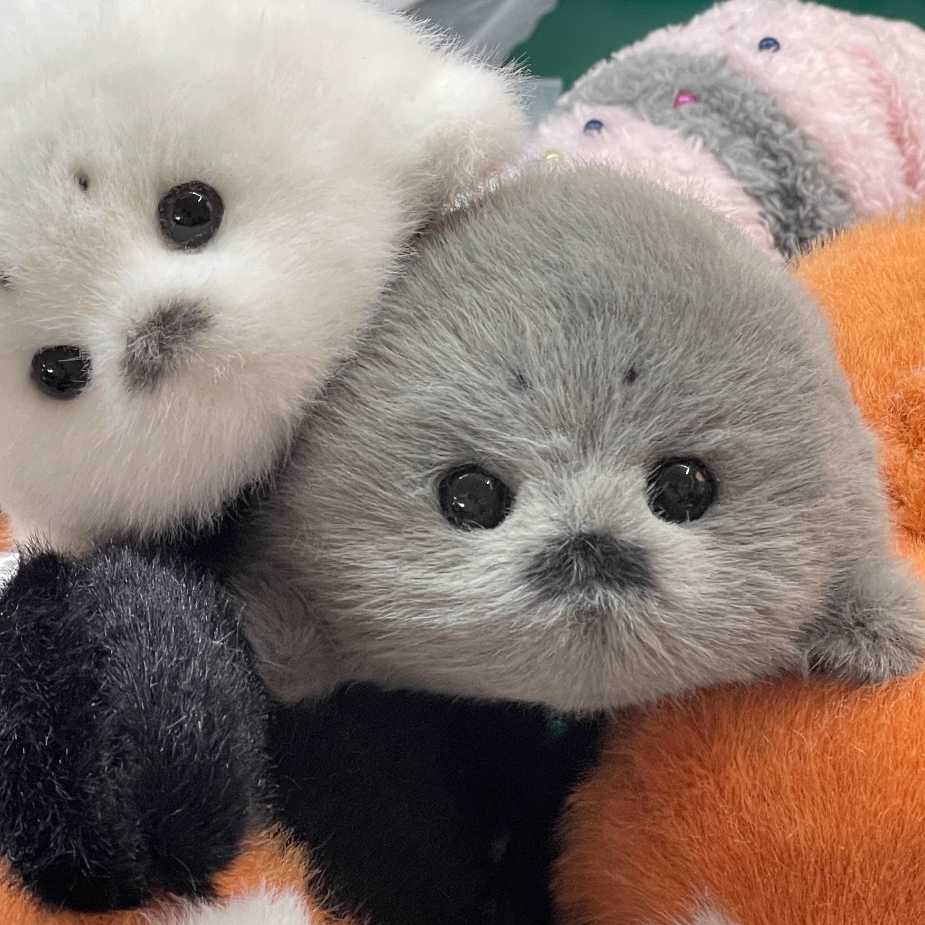 Gray Seal Plush Toy Handmade Genuine Seal Pendant - Product image 5