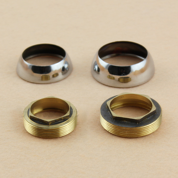 冷热水龙头配件 陶瓷阀芯35/40mm压盖碗盖装饰盖 面盆不锈钢压盖