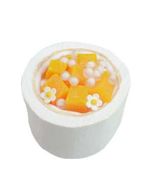 仿真椰子冻模型椰子碗椰奶冻水果椰子汁食品道具假样品摆设定制