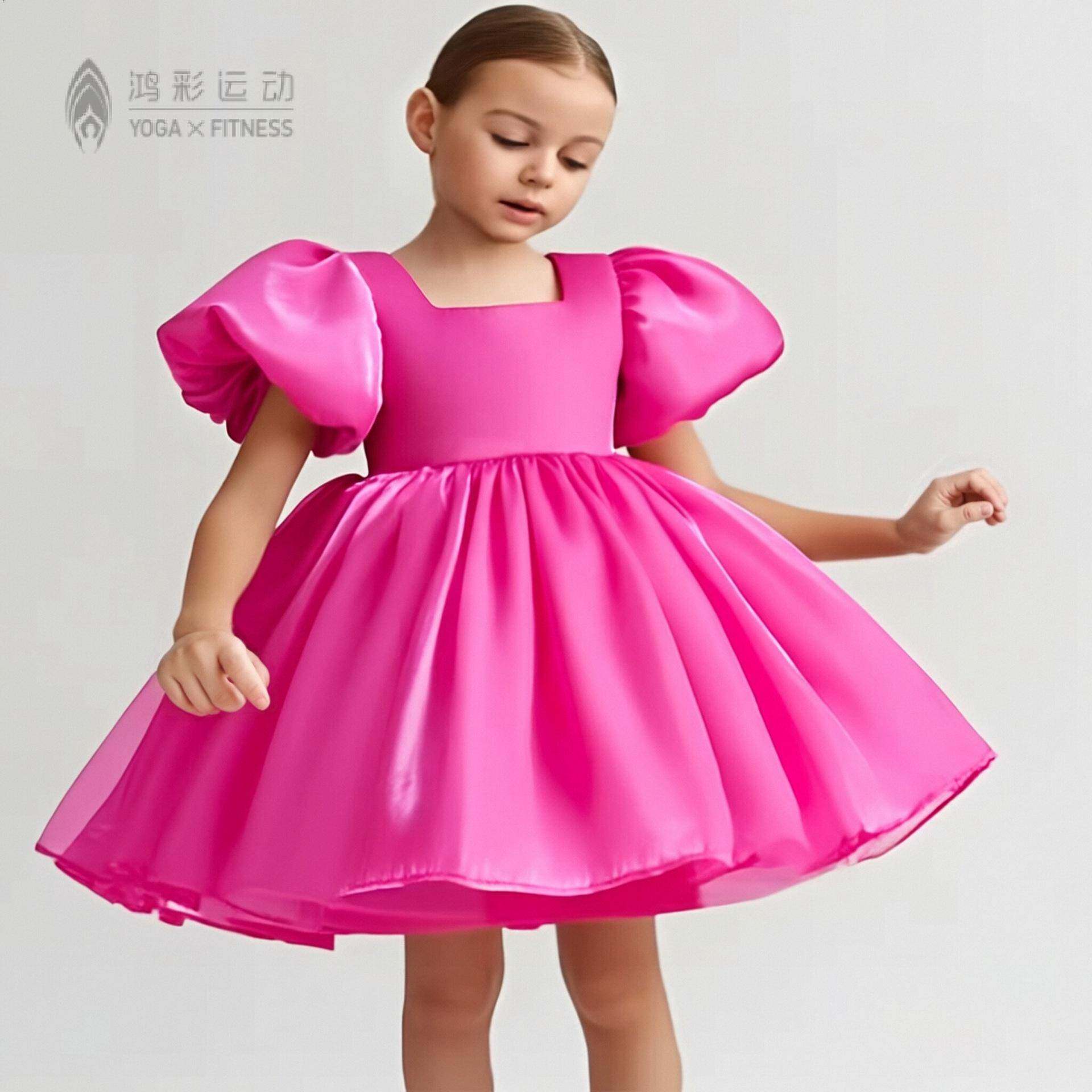 儿童礼服泡泡袖公主裙新款洋气女