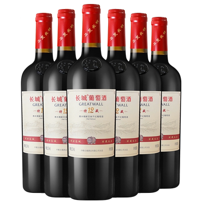特藏干红Greatwall/长城6支整箱