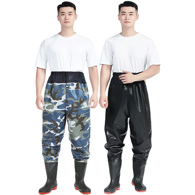 水裤带水鞋连体加厚防滑下水裤