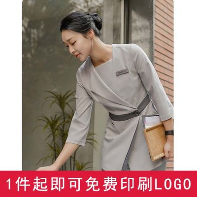 朵知美容院制服美容师皮肤管理足疗工作服前台韩版气质高端